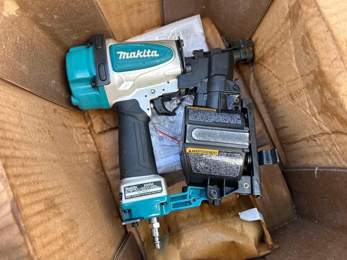 NEW MAKITA 1 3/4" ROOFING COIL PNEUMATIC NAILER-AN454-1 YR FACTORY WARRANTY-RECON NEW SUPPORT