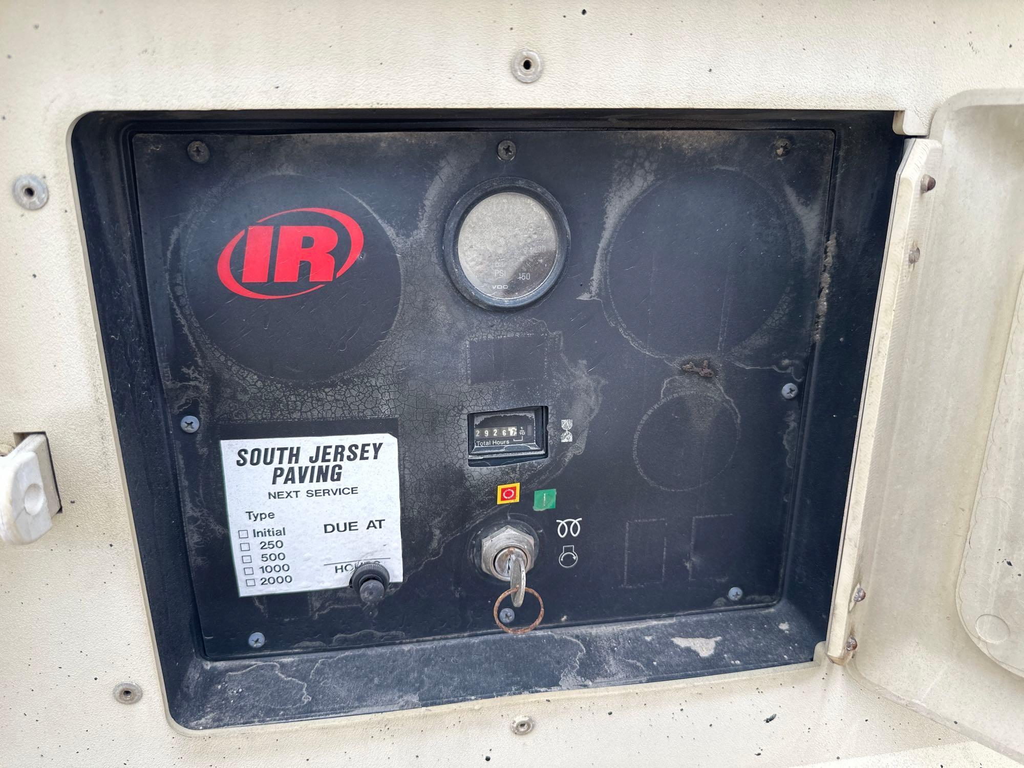 INGERSOLL RAND 185CFM AIR COMPRESSOR powered by diesel engine, equipped with 185CFM, trailer