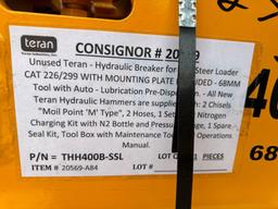 NEW TERAN THH400B HYDRAULIC HAMMER SKID STEER ATTACHMENT for Skid Steer Loader CAT 226/299 WITH