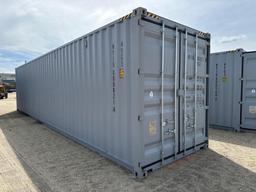 NEW 40FT. HIGH CUBE CONTAINER MULTI-USE CONTAINER Details: Four Side Open Door, one end door, lock