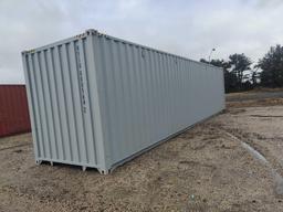 NEW 40FT. HIGH CUBE CONTAINER MULTI-USE CONTAINER (NYIU0005642 45G3) Details: 2 side open door, one