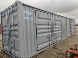 NEW 40FT. HIGH CUBE CONTAINER MULTI-USE CONTAINER (NYIU0005642 45G3) Details: 2 side open door, one