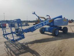 GENIE S60 BOOM LIFT SN:600614307 4x4, powered by diesel engine, equipped with 60ft. Platform height,