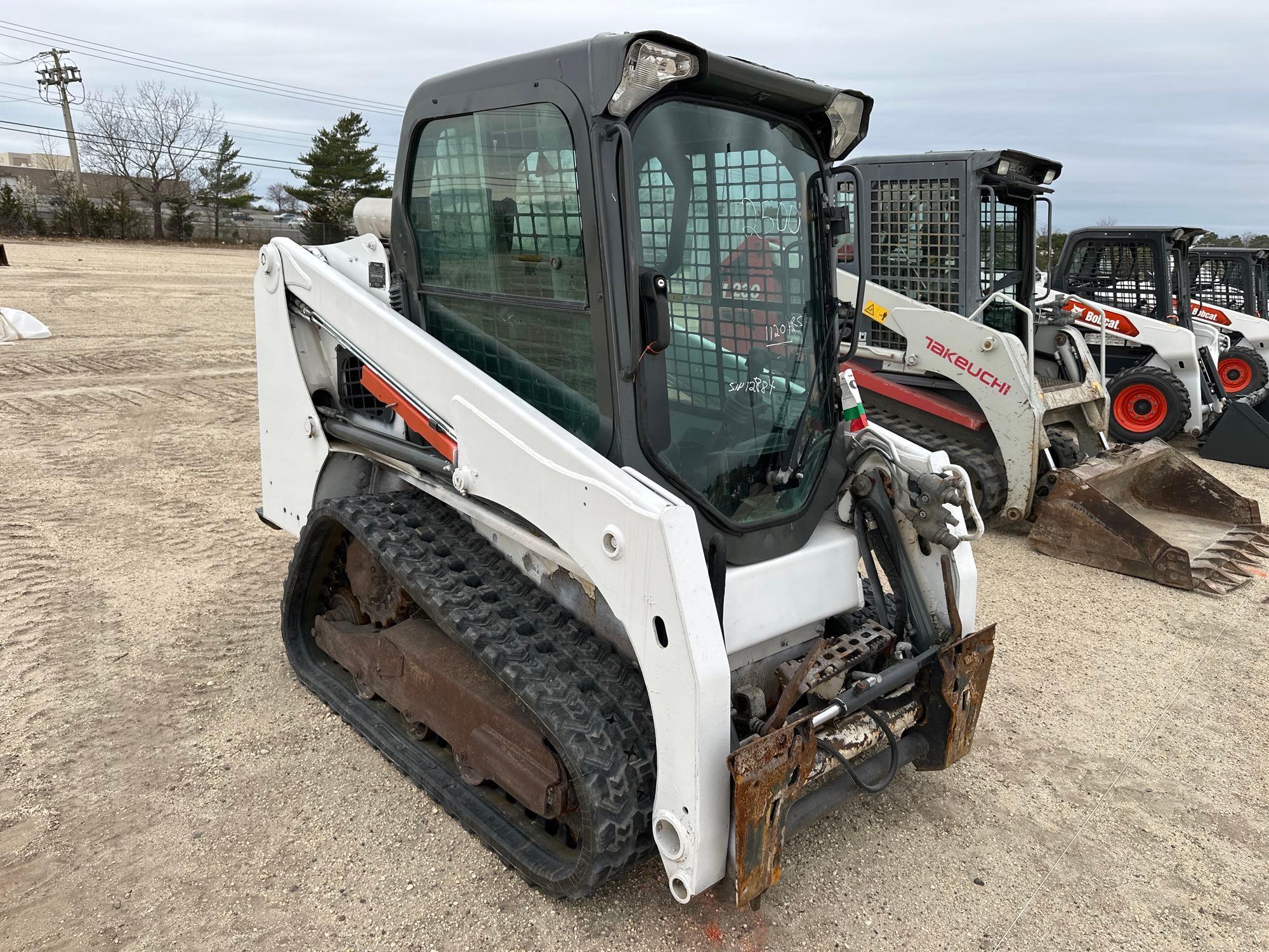 2016 BOBCAT T450 RUBBER TRACKED SKID STEER SN:AUVP12884 powered by diesel engine, equipped with