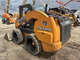 2015 CASE SV300 SKID STEER SN:TFM406675 powered by diesel engine, equipped with rollcage, auxiliary