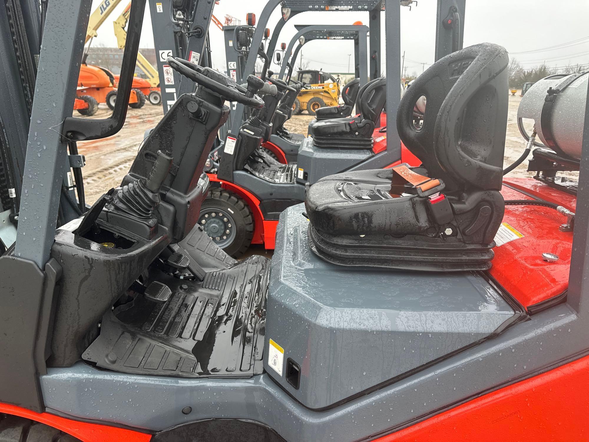 NEW HELI CPYD25 FORKLIFT SN:A8961 powered by LP engine, equipped with OROPS, 5,000lb lift capacity,