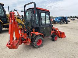 KUBOTA BX23SLB-R TRACTOR LOADER BACKHOE SN:21114 powered by diesel engine, equipped with EROPS, GP