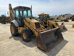 NEW HOLLAND 555E TRACTOR LOADER BACKHOE SN:31002410 powered by diesel engine, equipped with OROPS,