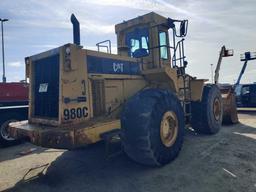 CAT 980C RUBBER TIRED LOADER SN:63X6857 powered by Cat diesel engine, equipped with EROPS, GP