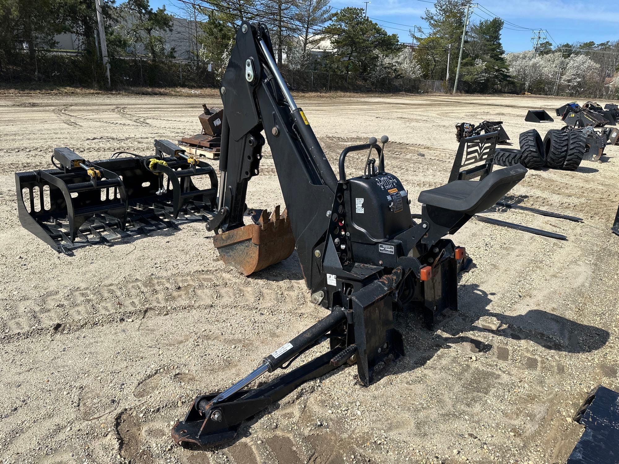 DEMO BRADCO 509 BACKHOE SKID STEER ATTACHMENT hydraulic stab.