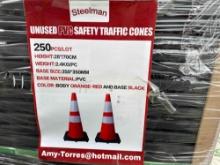 NEW (250) TRAFFIC CONES NEW SUPPORT EQUIPMENT