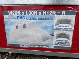 20FT. X 30FT. X 12FT. SHELTER DOME STORAGE BUILDING (450 PE Fabric).
