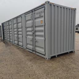 NEW 40FT. HIGH CUBE CONTAINER MULTI-USE CONTAINER Details: Four Side Open Door, one end door, lock