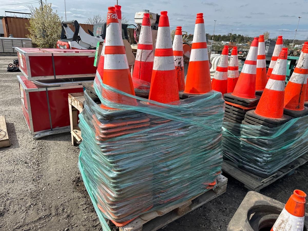 PALLET OF TRAFFIC CONES SUPPORT EQUIPMENT