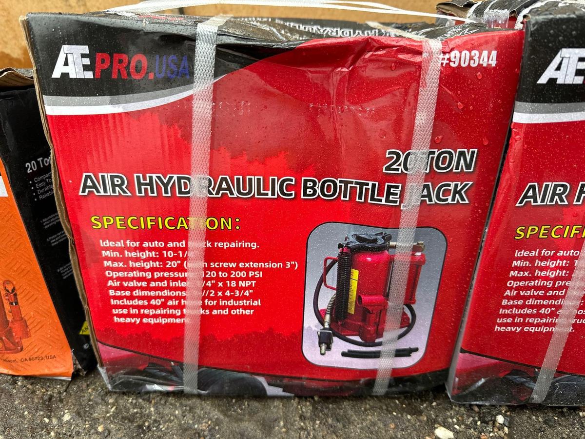 NEW 20 TON AIR HYDRAULIC BOTTLE JACK NEW SUPPORT EQUIPMENT