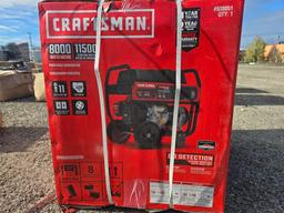 NEW CRAFTSMAN 8,000 WATT ELEC START GENERATOR NEW SUPPORT EQUIPMENT