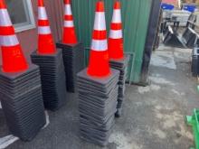 NEW (25) SAFETY HIGHWAY CONES NEW SUPPORT EQUIPMENT