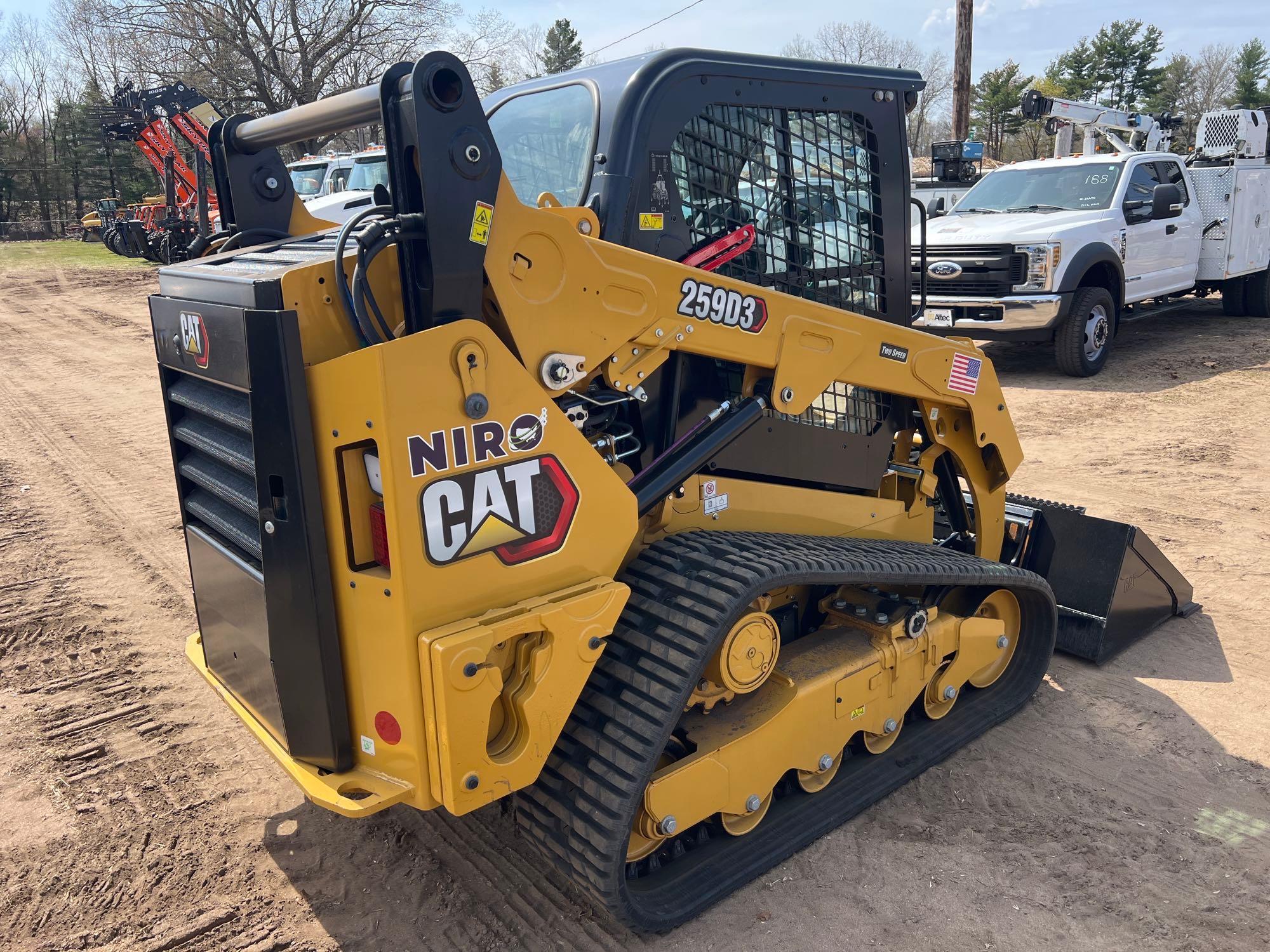 2023 CAT 259D3 RUBBER TRACKED SKID STEER SN-927034 powered by Cat C3.3B DIT EPA Tier 4F diesel