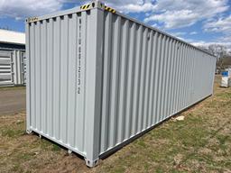 NEW 40FT. HIGH CUBE CONTAINER MULTI-USE CONTAINER Details: Four Side Open Door, one end door, lock