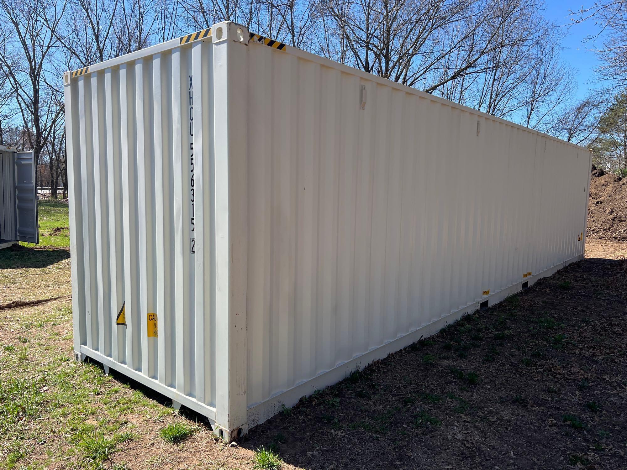 NEW 40FT. HIGH CUBE CONTAINER MULTI-USE CONTAINER Details: Four Side Open Door, one end door, lock