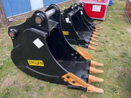 NEW TROJAN 24IN. DIGGING BUCKET EXCAVATOR BUCKET 70mm pins fits to: Cat 315/316, Komatsu PC160/170,