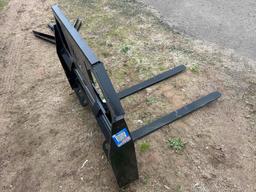 NEW 42IN. FORKS W/ 45IN. FRAME SKID STEER ATTACHMENT