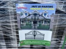 NEW GREATBEAR 14FT. BI-PARTING WROUGHT IRON GATE NEW SUPPORT EQUIPMENT European style.