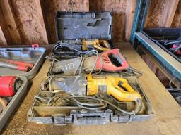 (3) SAWZALL W/ BLADES, CASE SUPPORT EQUIPMENT