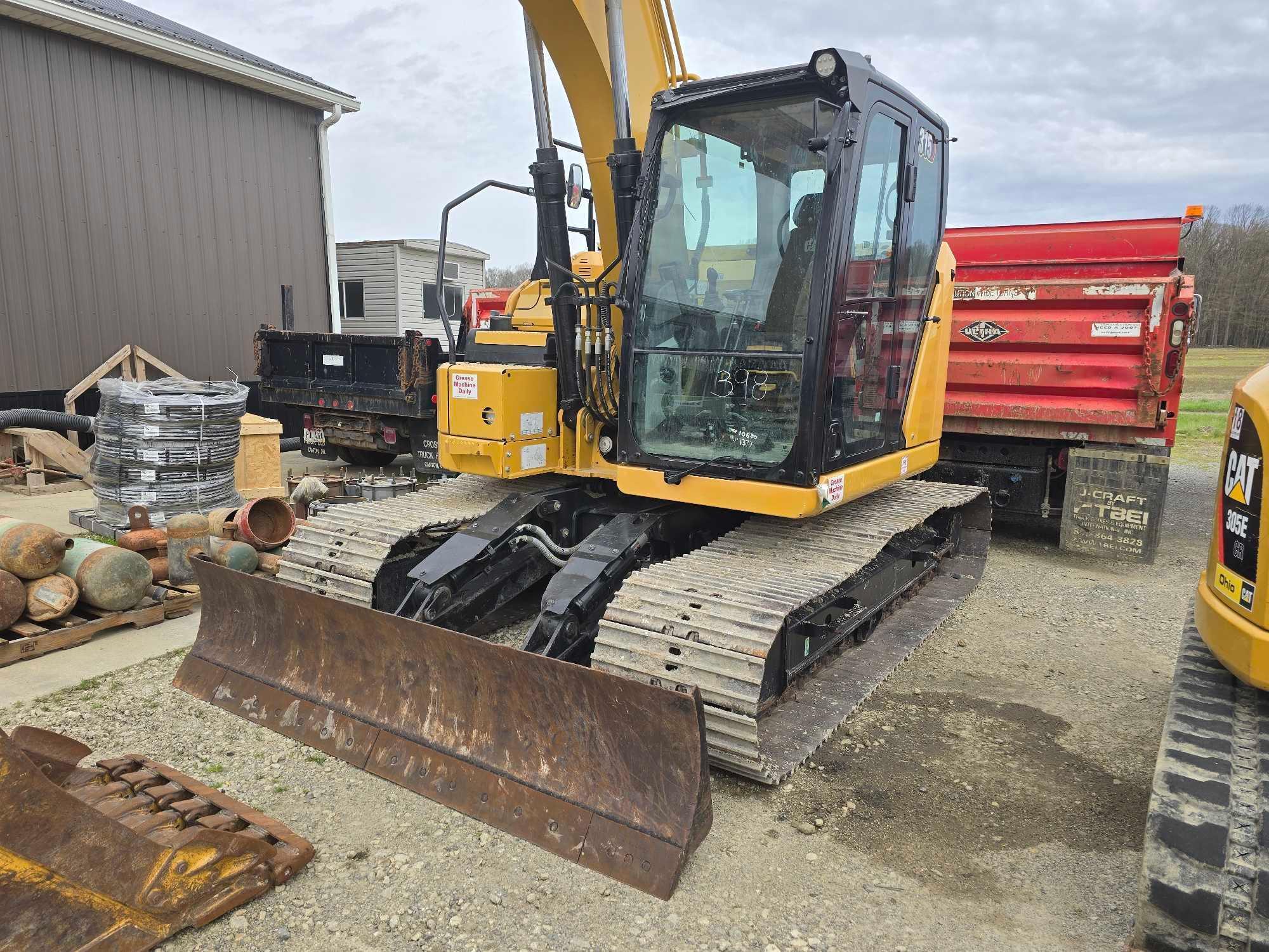 2021 CAT 315 HYDRAULIC EXCAVATOR SN:WKX10830 powered by Cat diesel engine, equipped with deluxe cab,