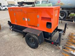 GODWIN GHP45 KW-R GENERATOR SN:68741 powered by diesel engine, equipped with 53KVA, 41KW, trailer