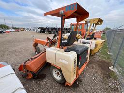 LAYMOR SM300 SWEEPER SN:342021 powered by Kubota 1505 diesel engine, equipped with OROPS, 8ft.