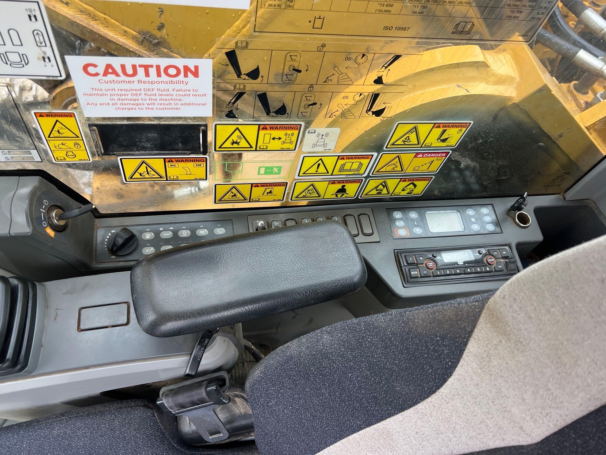 2016 CAT 349FL HYDRAULIC EXCAVATOR SN:CAT0349FVHPD00752 powered by Cat C13 diesel engine, 428hp,