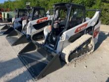 2023 BOBCAT T64 RUBBER TRACKED SKID STEER powered by diesel engine, equipped with rollcage,