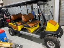 EZ-GO CUSTOM UTILITY VEHICLE VN:N/A 48 volt, equipped with radio, 6-passenger, aluminum wheels.