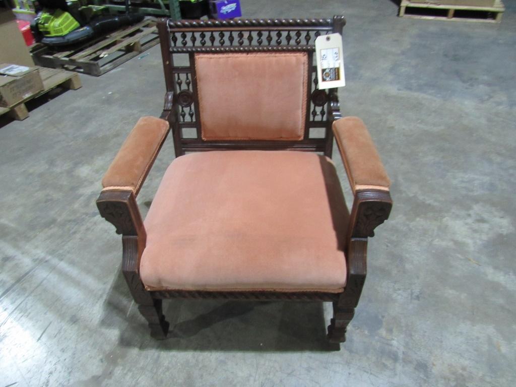 Rolling Antique Victorian Chair-