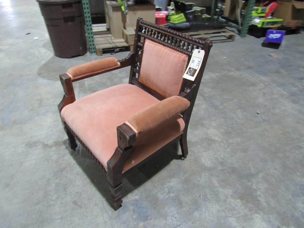 Rolling Antique Victorian Chair-