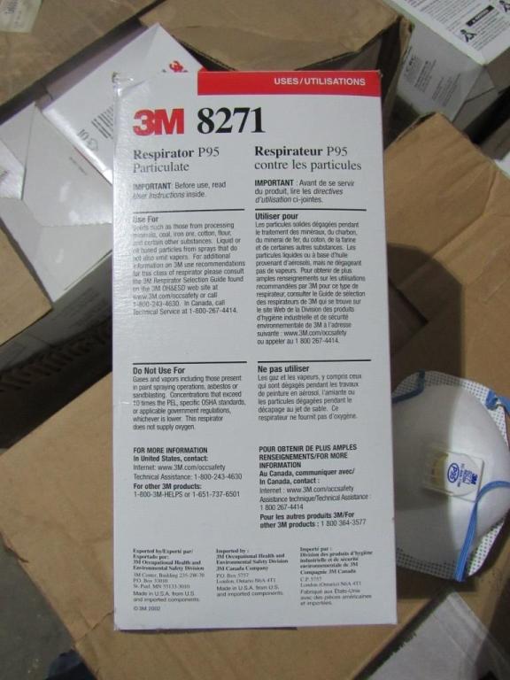 (Approx Qty - 550) 3M Particulate Respirators-