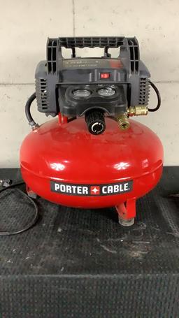 Porter Cable Pancake Air Compressor with Nail Gun-
