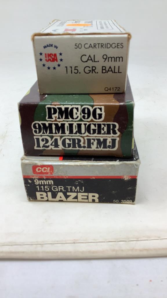 150 Total Rds Assorted 9mm-