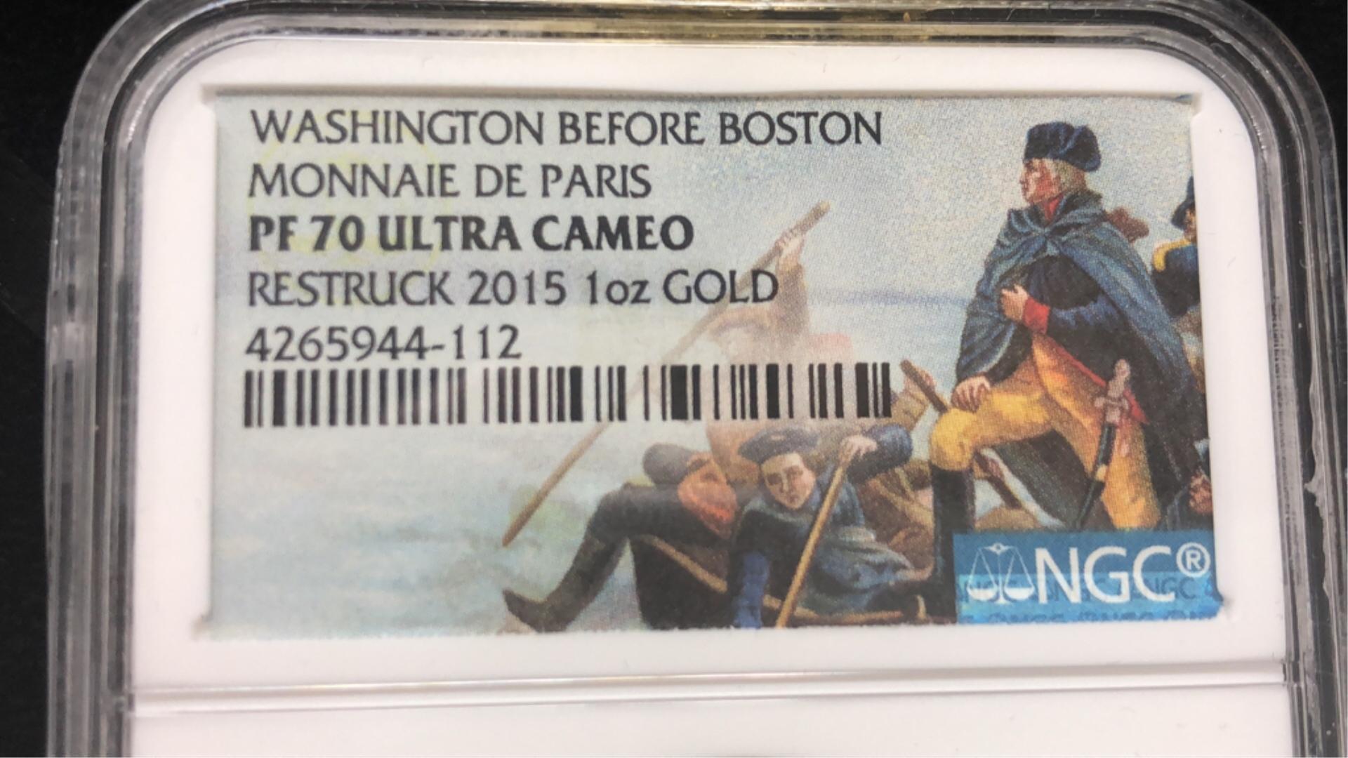 2015 Washington Before Boston Gold Coin-