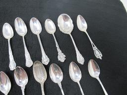 (Qty - 14) Early 1900's Sterling Silver Spoons-