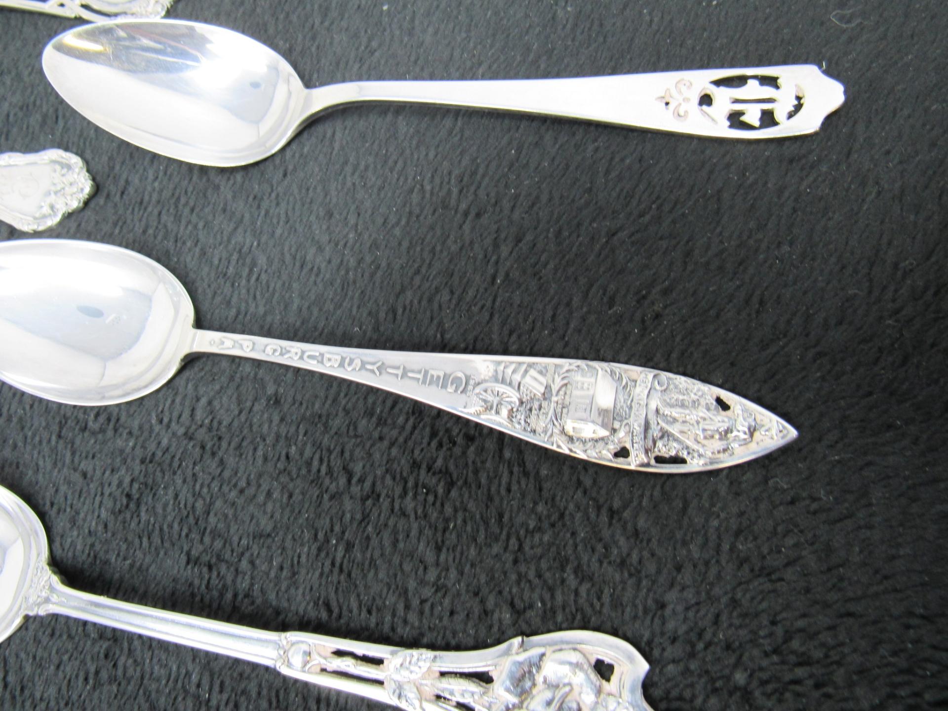 (Qty - 14) Early 1900's Sterling Silver Spoons-