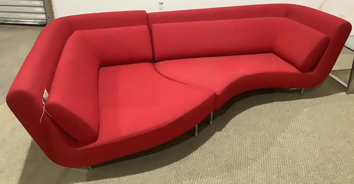 "Yang" Style Red Contemporary Sectional Sofa-