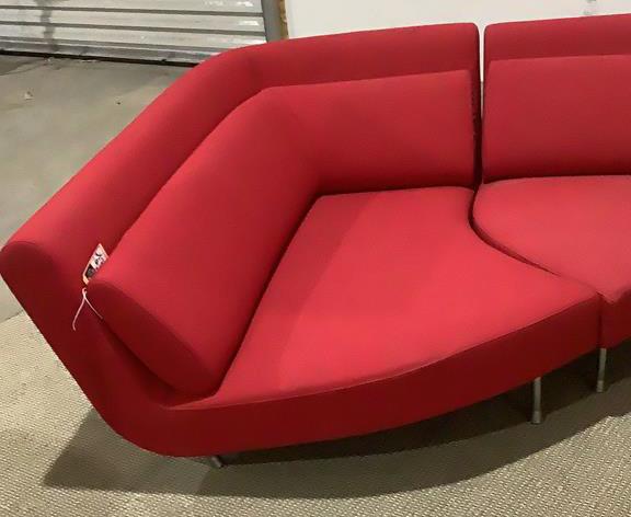 "Yang" Style Red Contemporary Sectional Sofa-