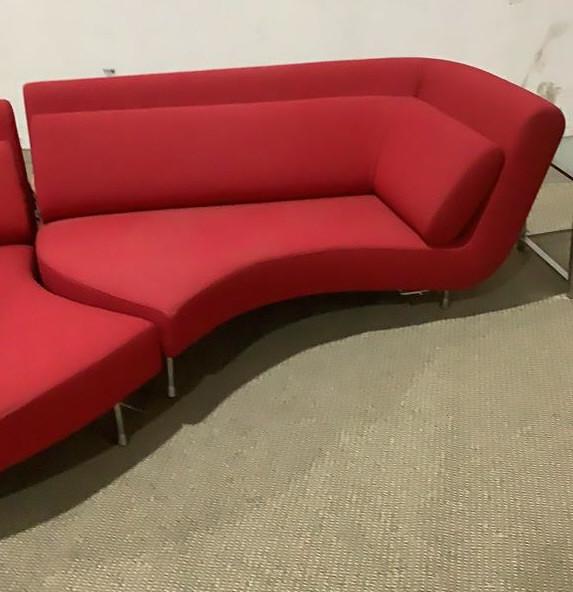 "Yang" Style Red Contemporary Sectional Sofa-