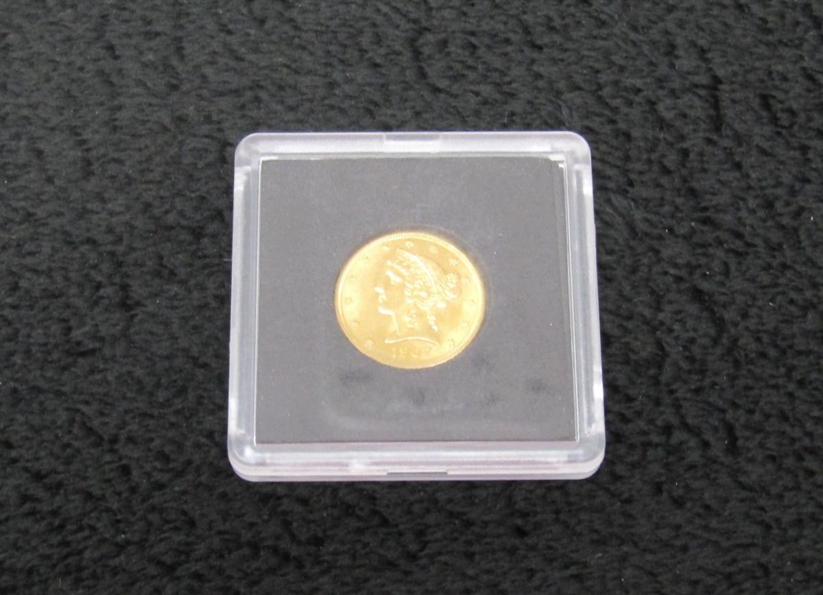 1907 $5 Dollar Gold Coin-