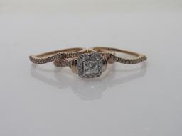 14kt Levian Rose Gold Diamond Ring Set