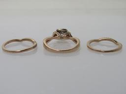 14kt Levian Rose Gold Diamond Ring Set