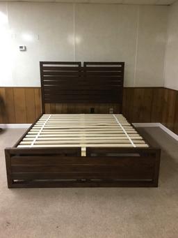 Queen Bed and Nightstand