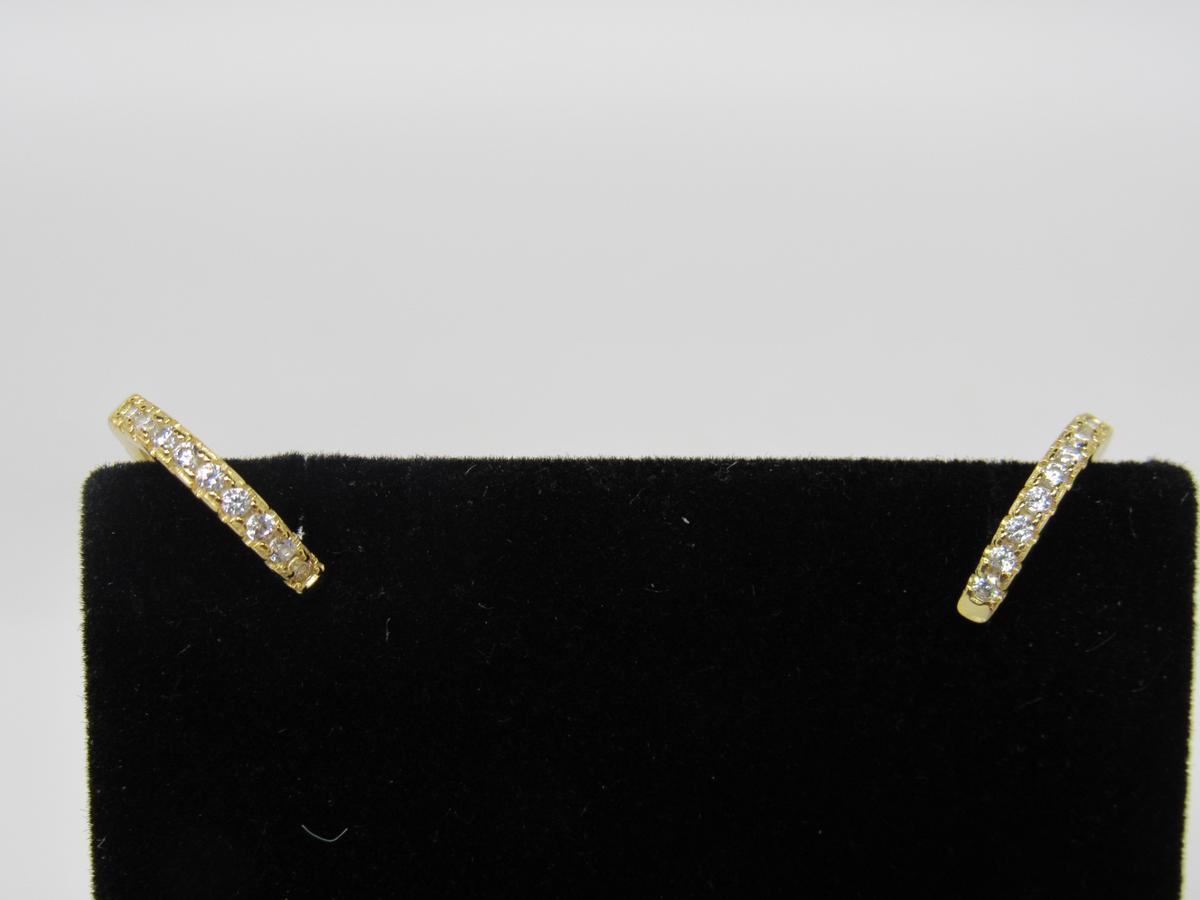 White Topaz Hoop Earrings